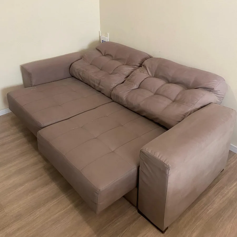 Sofá retrátil depois da higienização DC Clean